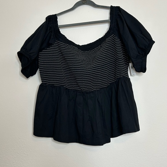 NWT- Old Navy- Black - Off Shoulder Top- size 3X - Picture 2 of 3
